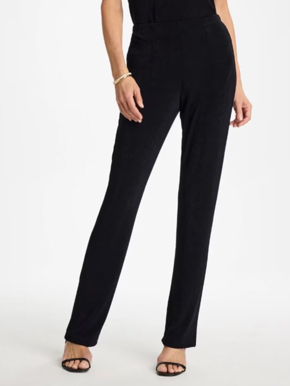 Chico's Travelers Black Pull-On Pants Size 3P (16P) - Picture 2 of 8